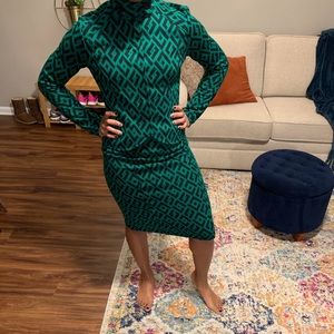 Two piece geo-print outfit